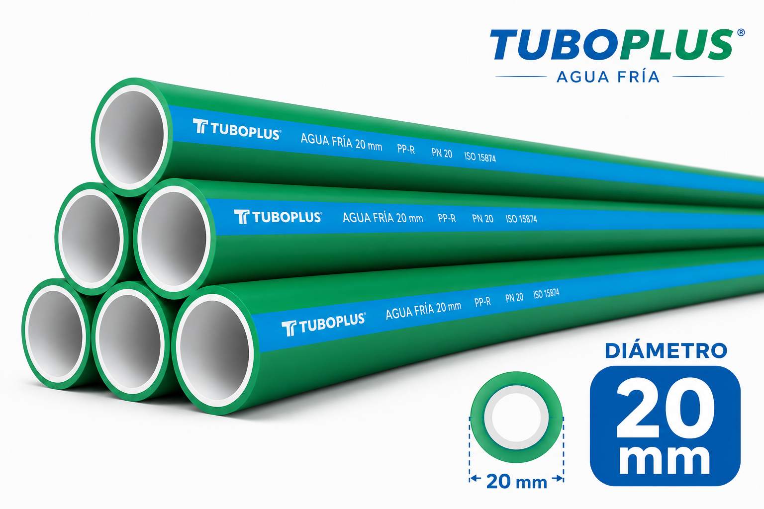 TRAMO DE TUBO DE 20 MM PPR
